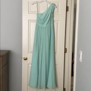 Floor Length One-Shoulder Chiffon Formal Dress